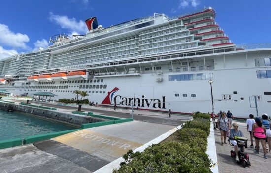 Carnival Mardi Gras docked in Nassau, Bahamas