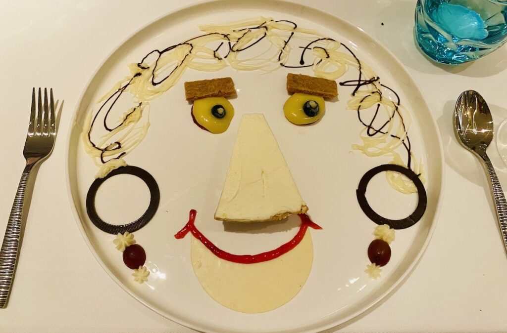 Key lime pie at rudi's seagrill on Carnival mardi gras cruise ship