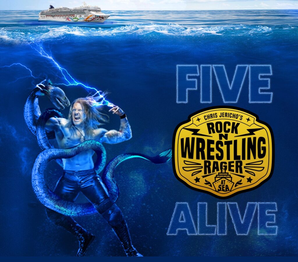 Chris Jerico underwater for the Chris Jericho to hold another Rock ‘N’ Wrestling Rager at Sea