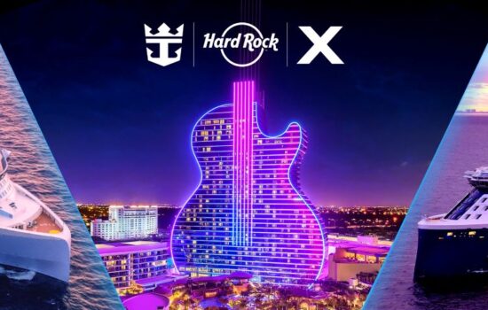 Logos for Hard Rock International, Seminole Gaming, Royal Caribbean International, and Celebrity Cruises