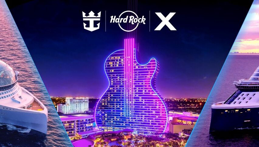 Logos for Hard Rock International, Seminole Gaming, Royal Caribbean International, and Celebrity Cruises