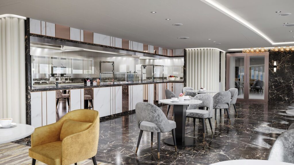 Artist rendering of Oceania Allura Creperie & Gelateria