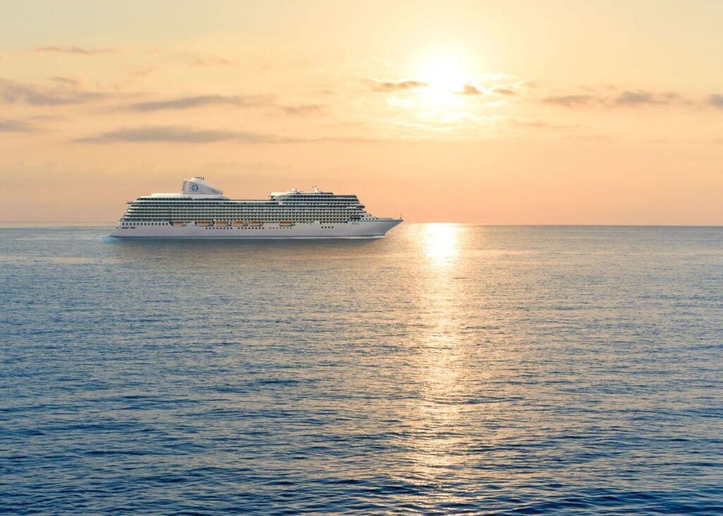artist rendering of Oceania Cruises Allura at sea