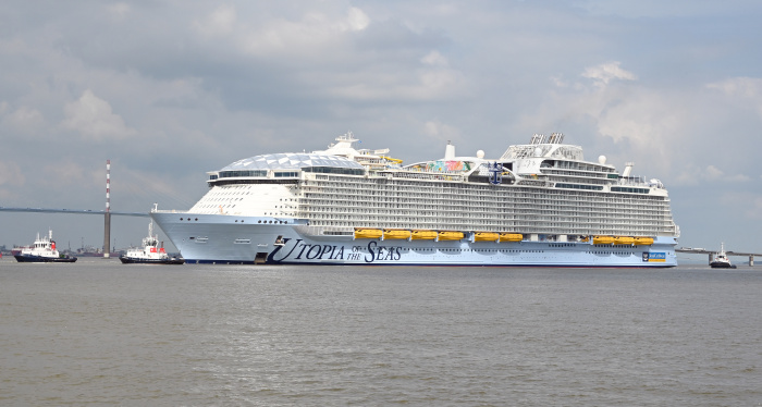 Royal Caribbean’s Utopia of the Seas sets sail to the open ocean for the first time