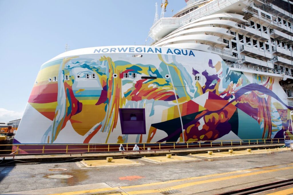 Norwegian Aqua floats out from Italian shipyard