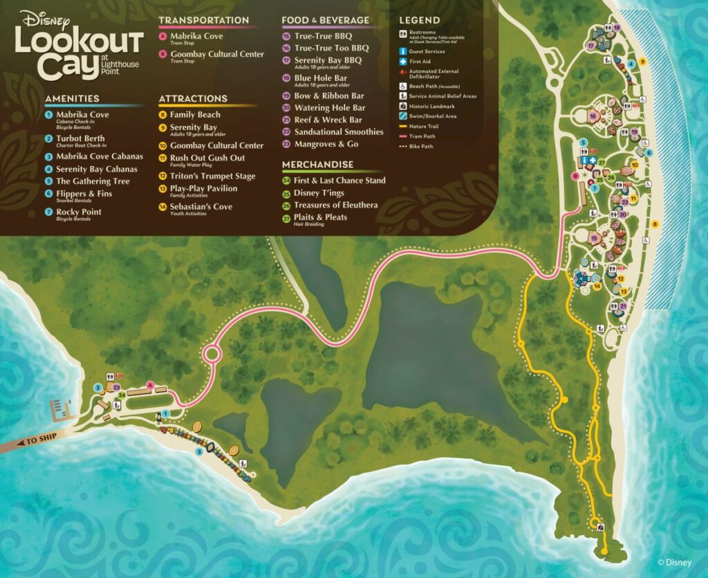 Disney Lookout Cay at Lighthouse Point map
