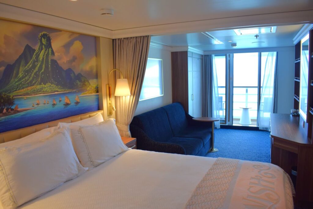 Balcony stateroom on Disney Cruise Line's Disney Wish