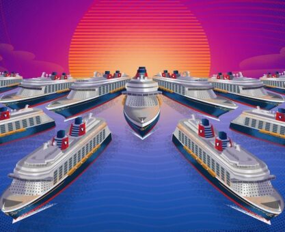 Disney Cruise Line fleet with 13 ships