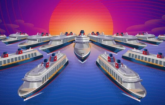 Disney Cruise Line fleet with 13 ships